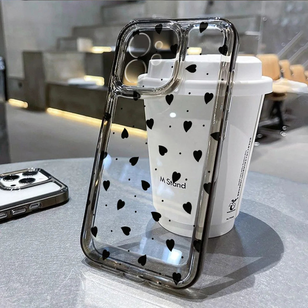 Love Heart Transparent Phone Case