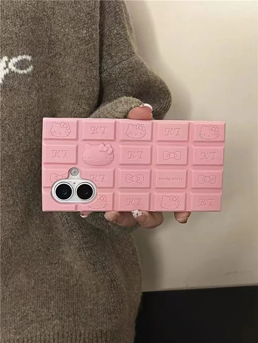 Cute Cartoon Hello Kitty Bear Chocolate Phone Case