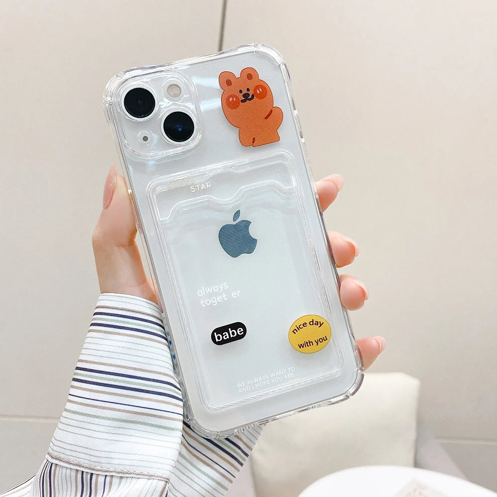Love Heart Card Photo Holder Phone Case
