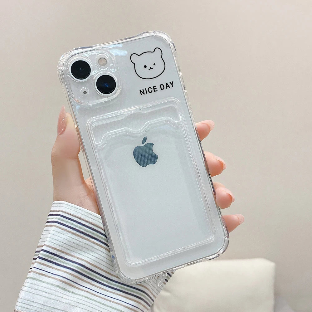 Love Heart Card Photo Holder Phone Case