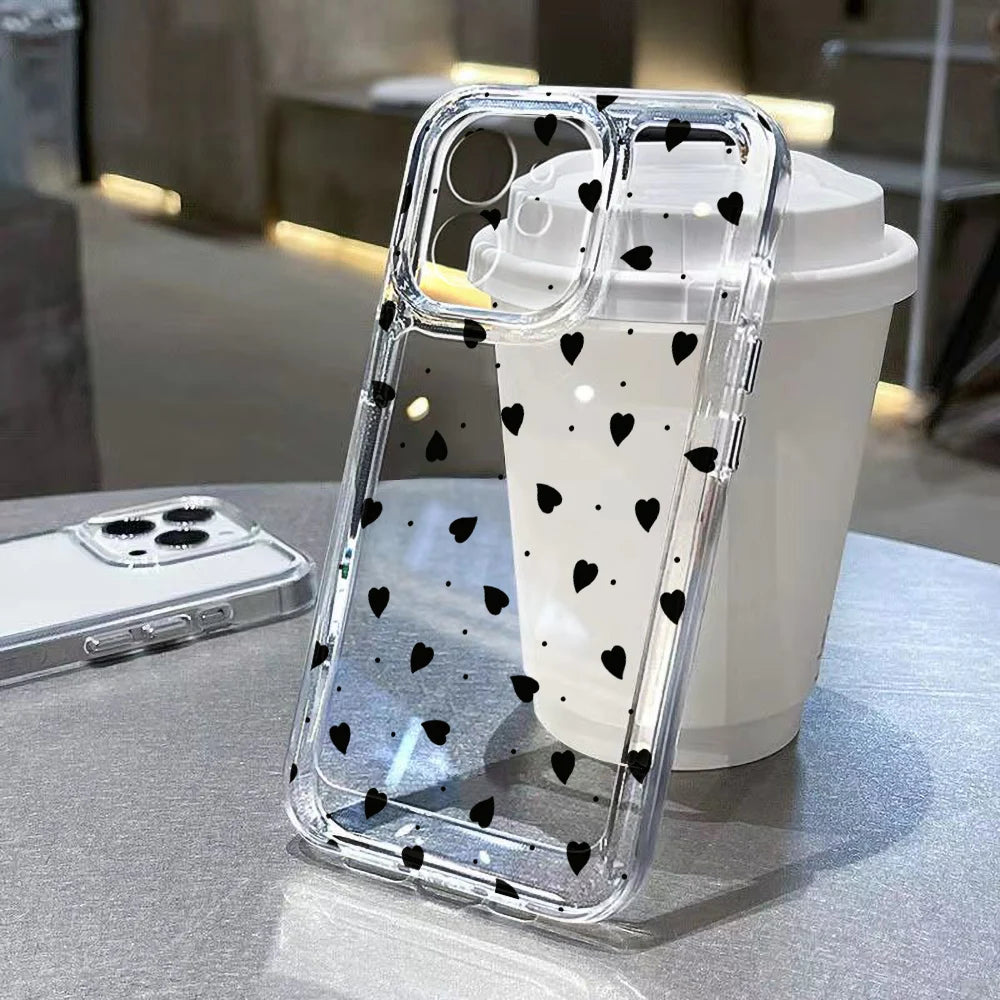 Love Heart Transparent Phone Case
