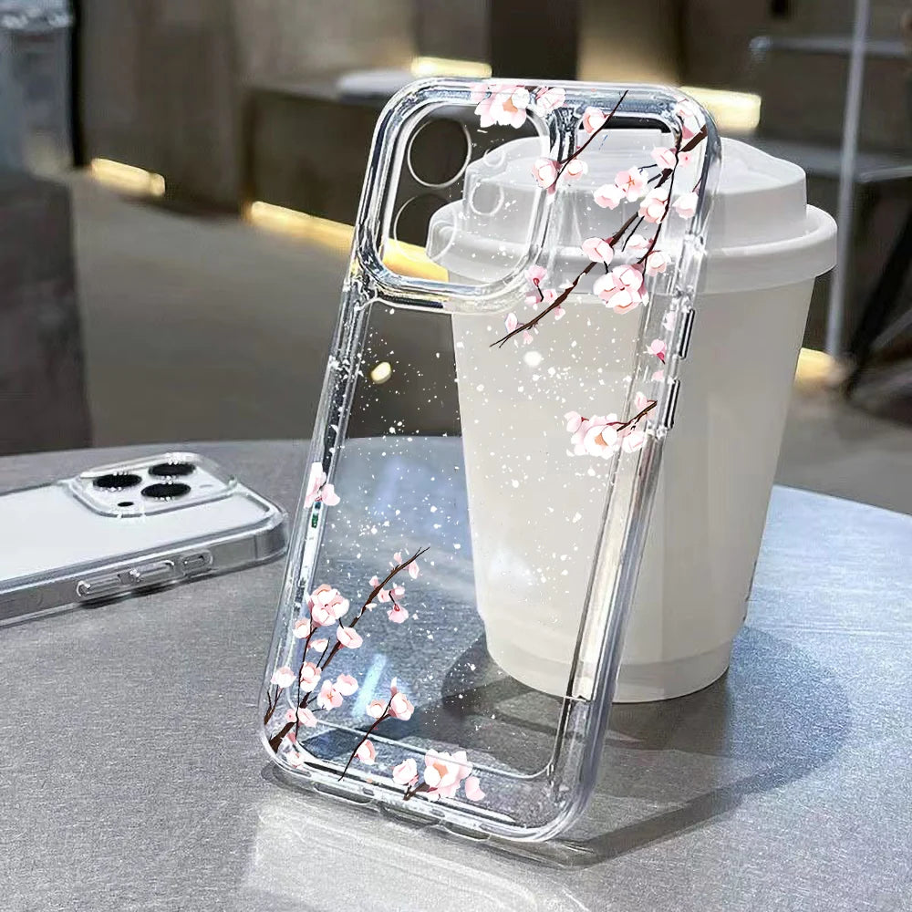 Transparent Flower Phone Case