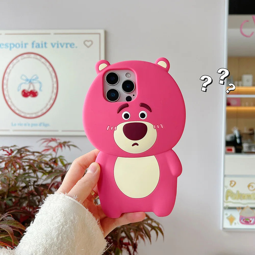 CuteLotso Strawberry Bear Soft Silicone Phone Case