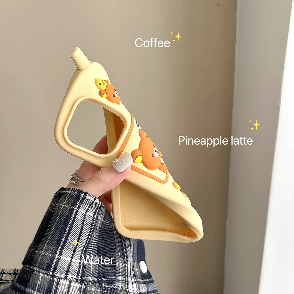 Funny Cartoon Rilakkuma Bear Phone Case