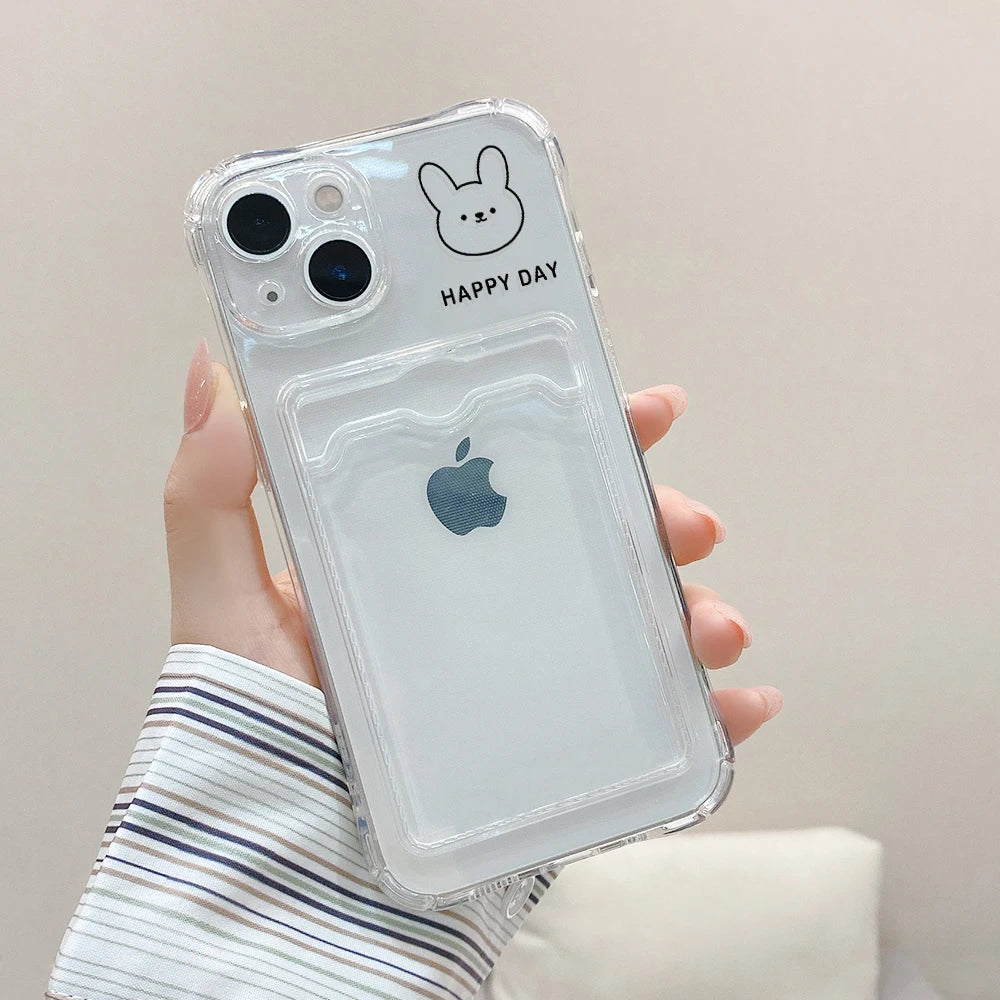 Love Heart Card Photo Holder Phone Case