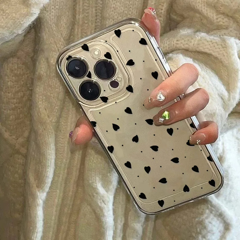 Love Heart Transparent Phone Case
