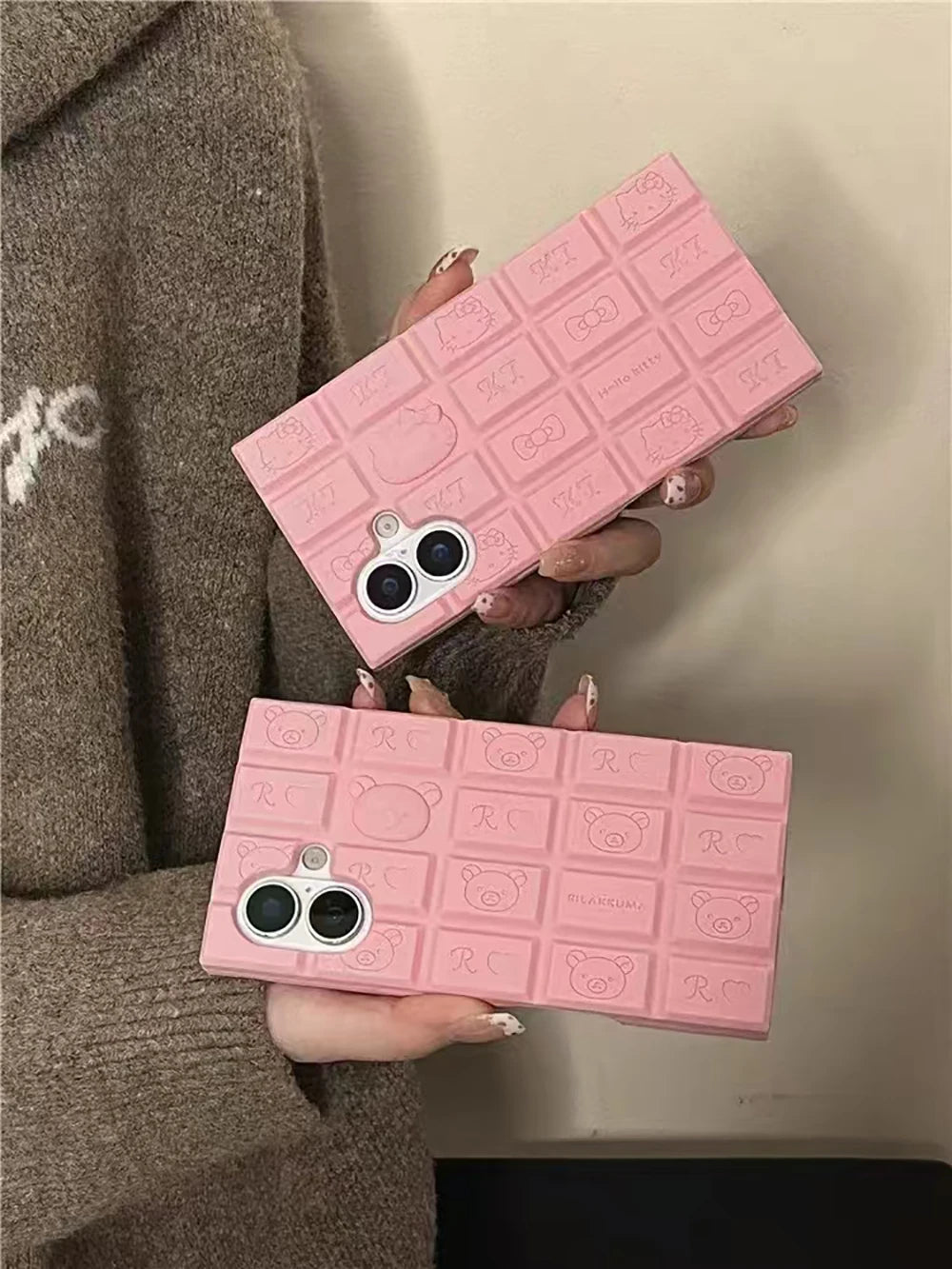 Cute Cartoon Hello Kitty Bear Chocolate Phone Case