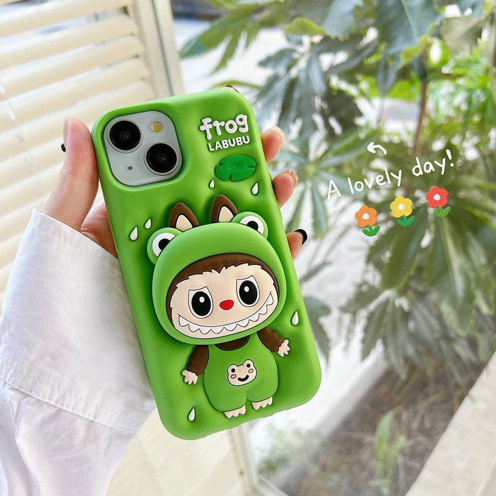 Funny Cartoon Monsters Labubu Soft Silicone Phone Case
