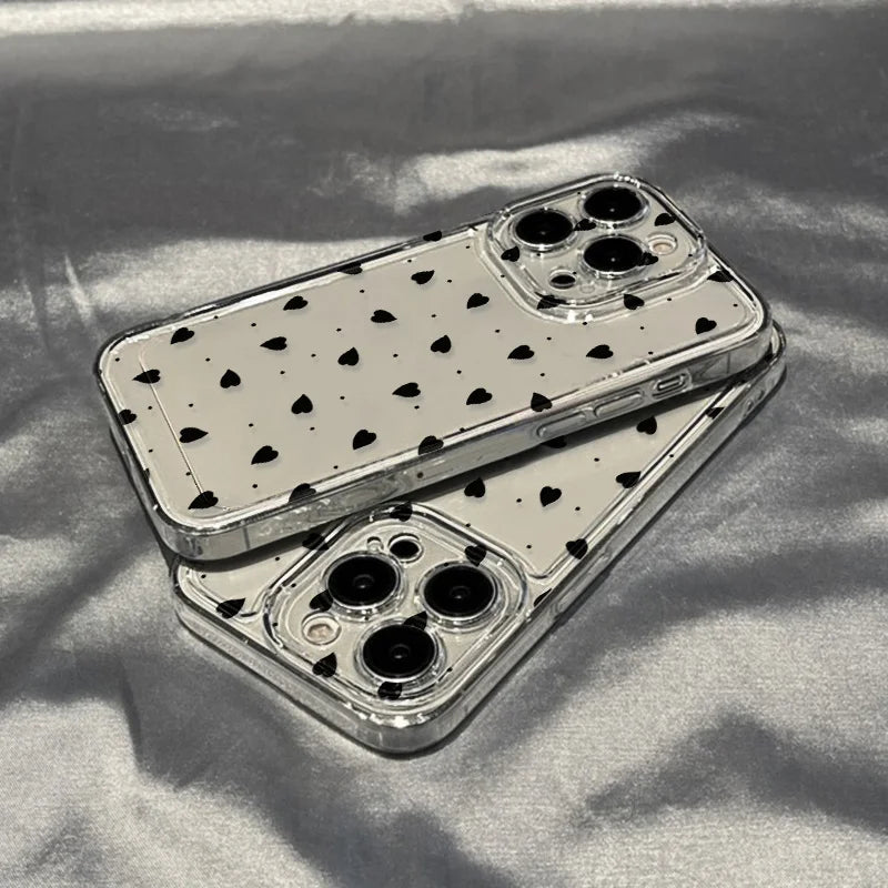 Love Heart Transparent Phone Case