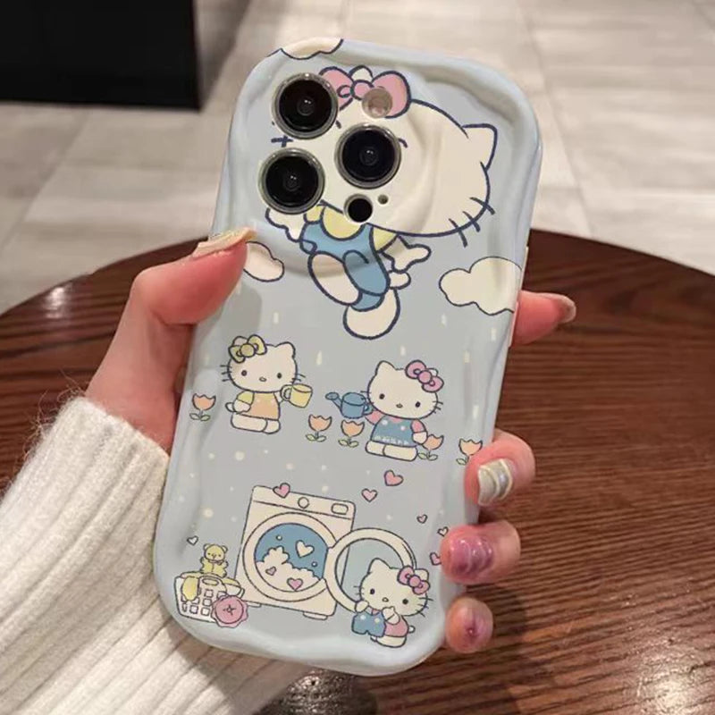 Cute HelloKitty Wave Phone Case