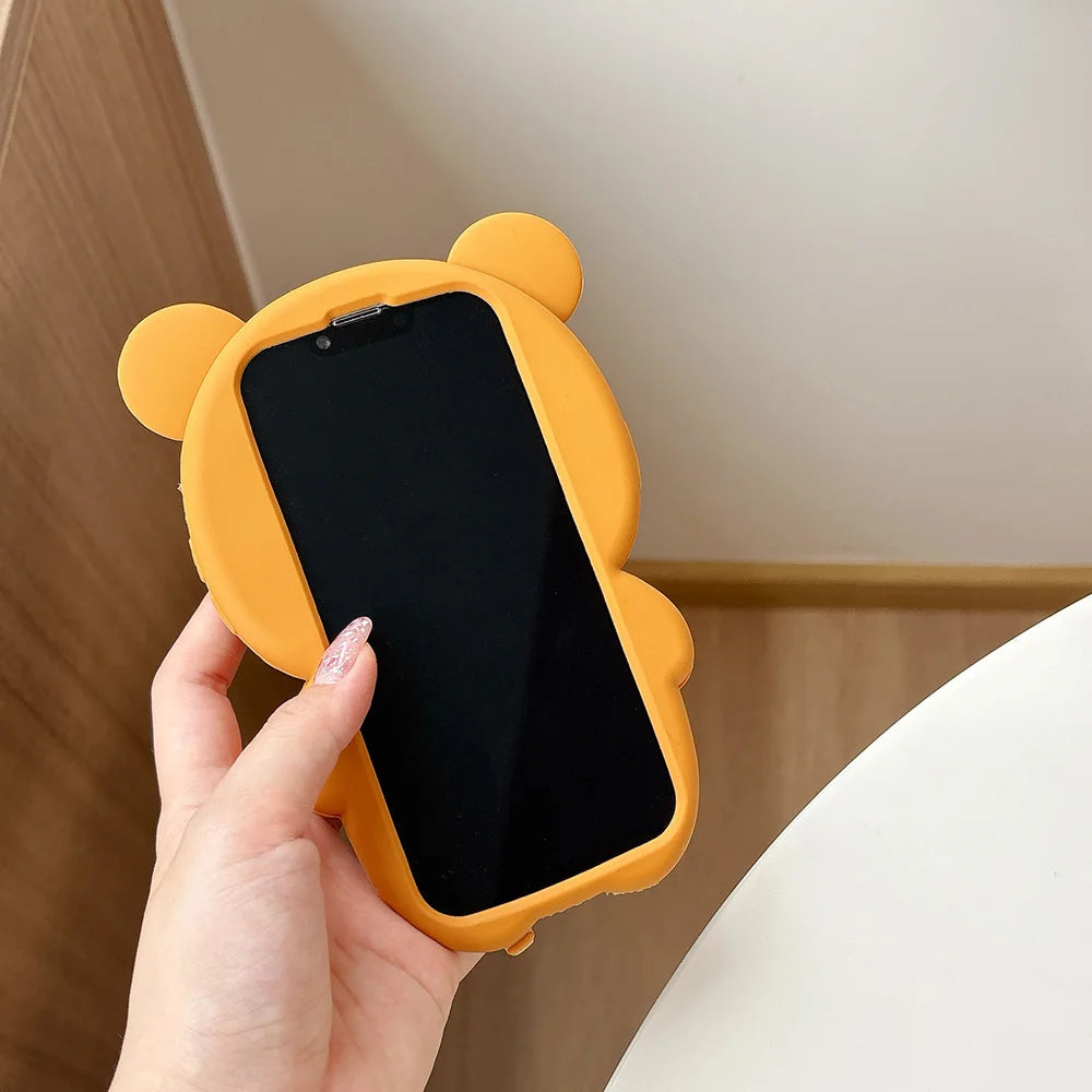 Funny Rilakkuma Bear Hello Kitty Soft Silicone Phone Case