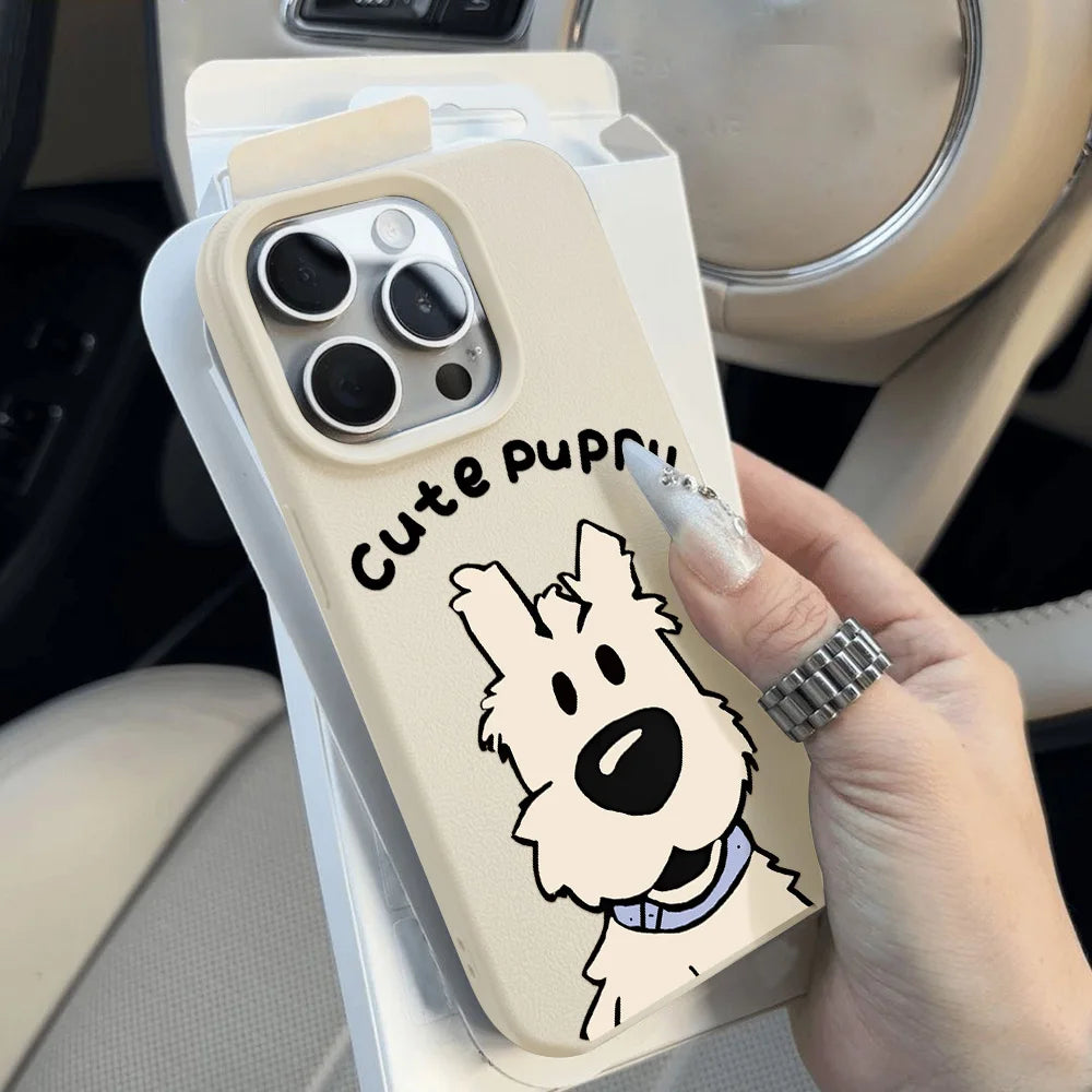 Cute Bear Candy Color Bumper Leather Soft Cover Phone Case