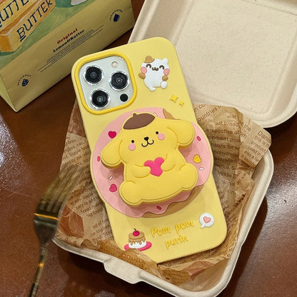 Cute Kuromi Cinnamoroll My Melody Pompom Purin Soft Silicone Phone Case