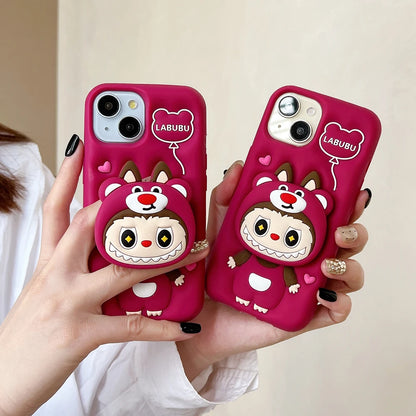 Funny Cartoon Monsters Labubu Soft Silicone Phone Case