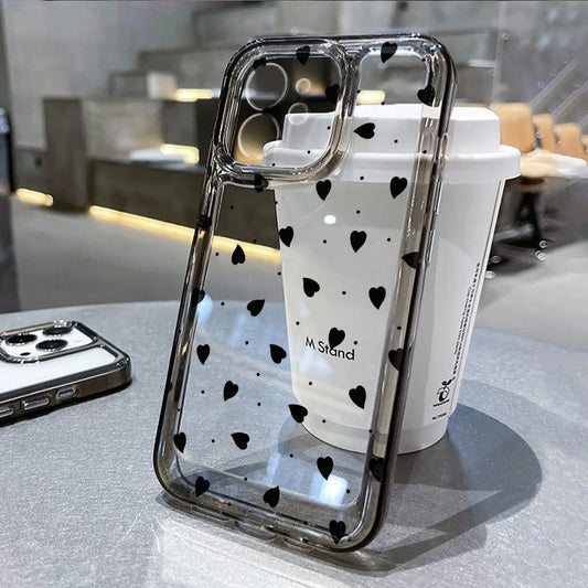 Love Heart Transparent Phone Case