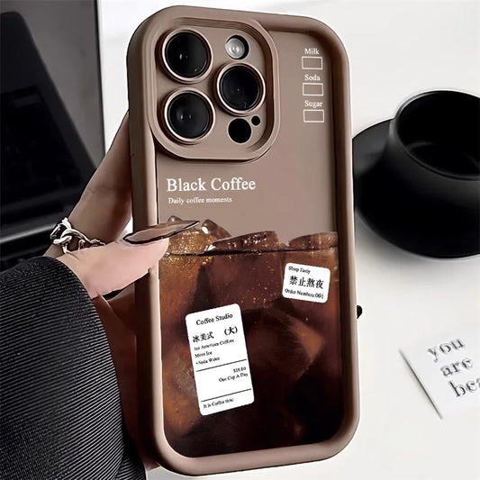 Coffee Candy Color Shockproof Bumper Cover Phone Case