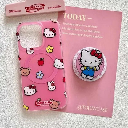 Hello Kitty Magnetic Bracket Wireless Charge Phone Case