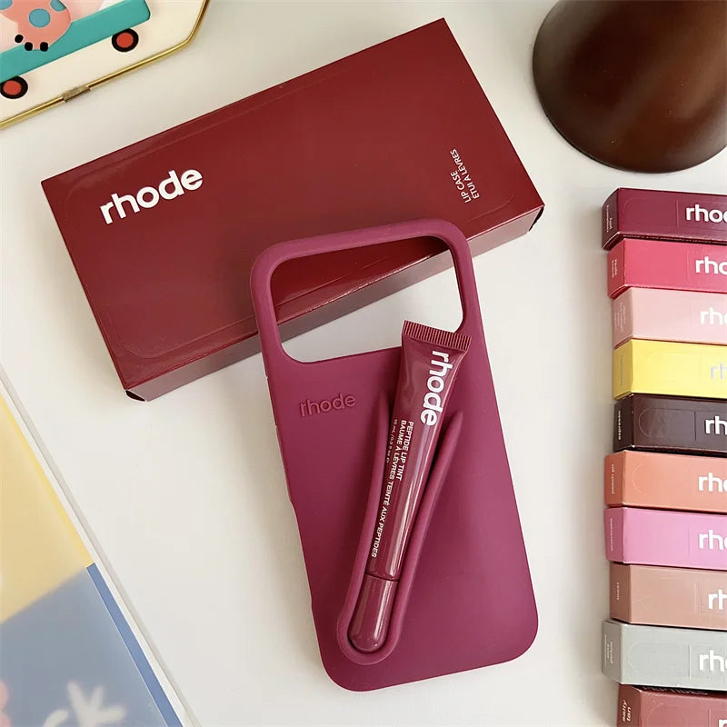 Rhode Autumn Limited Edition Phone Case with Lipstick Box Lip Gloss