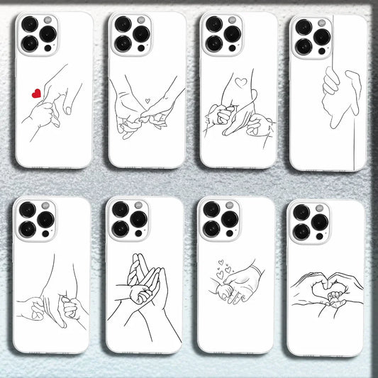 Mom Daughter Son Dad Hold Hands Phone Case