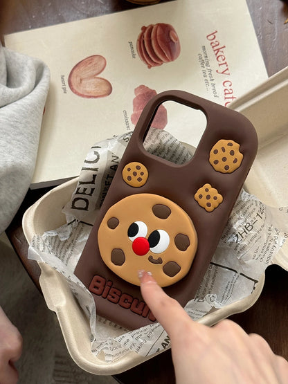 Funny Stand Holder Cookies Soft Silicone Phone Case
