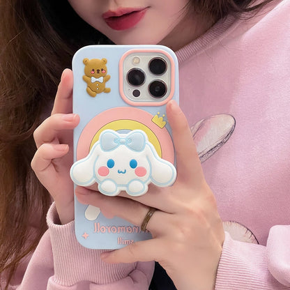 Cute Kuromi Cinnamoroll My Melody Pompom Purin Soft Silicone Phone Case