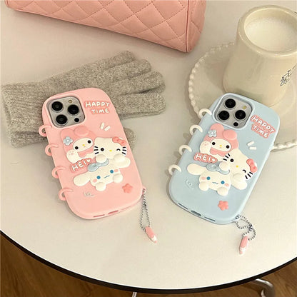 Cute Cartoon Book Style My Melody Hello Kitty Soft Silicone Cover Phone Case