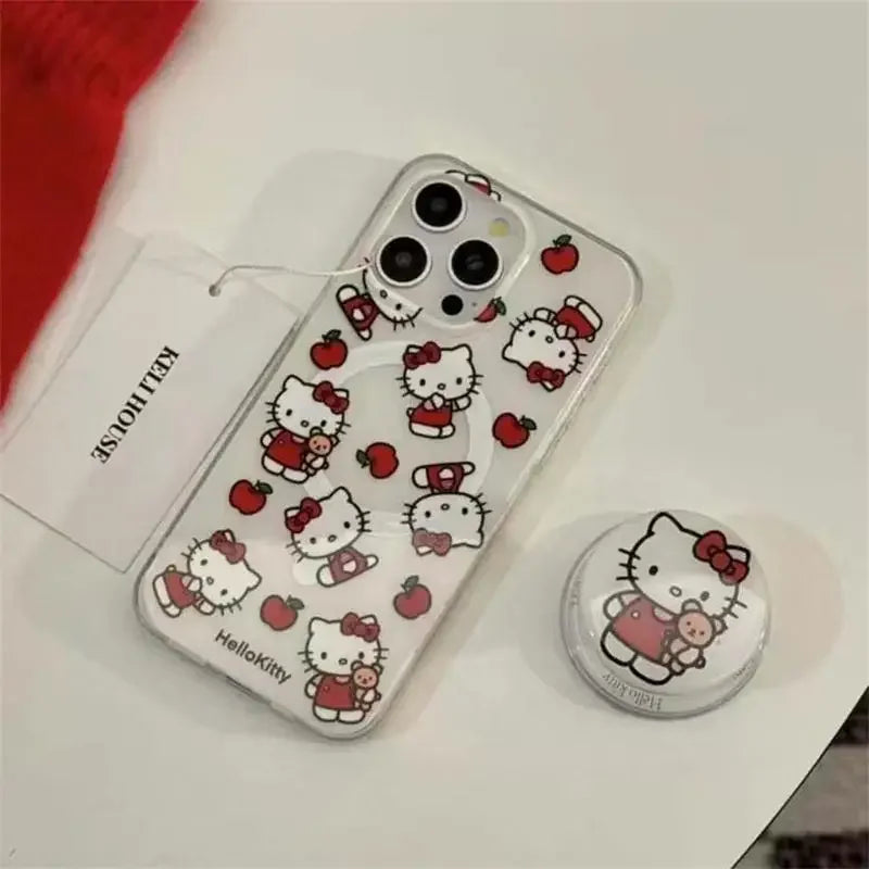 Hello Kitty Magnetic Bracket Wireless Charge Phone Case