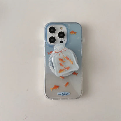 Cute Gradient Color fish Wireless Charge Phone Case