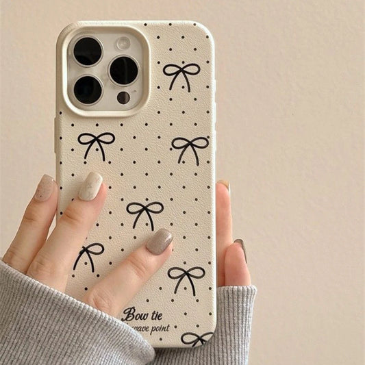 Cute Bow Silicone Leather Phone Case