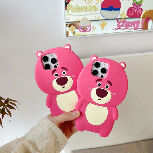 CuteLotso Strawberry Bear Soft Silicone Phone Case