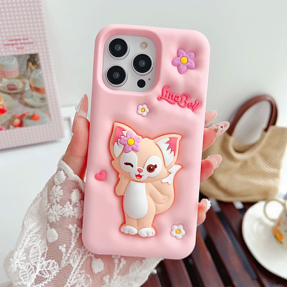 Kawaii Cartoon Berry Bear LinaBell Stitch Phone Case