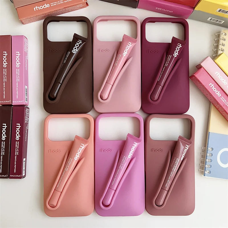 Rhode Autumn Limited Edition Phone Case with Lipstick Box Lip Gloss