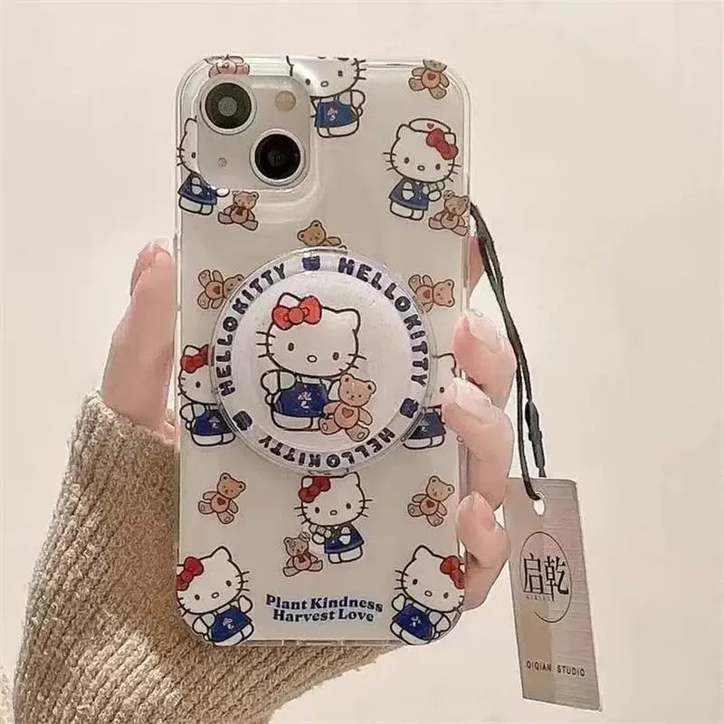 Hello Kitty Magnetic Bracket Wireless Charge Phone Case