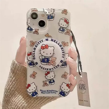 Hello Kitty Magnetic Bracket Wireless Charge Phone Case