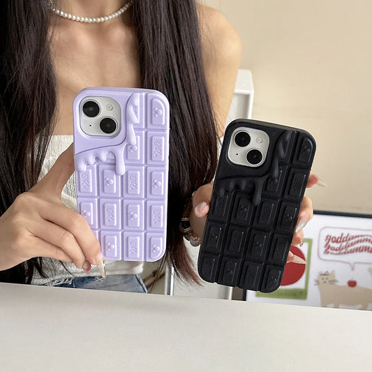 Kawaii Chocolate Ice Cream Mickey Soft Silicon Phone Case