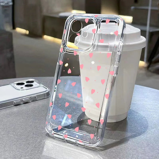 Pink Love Heart Phone Case