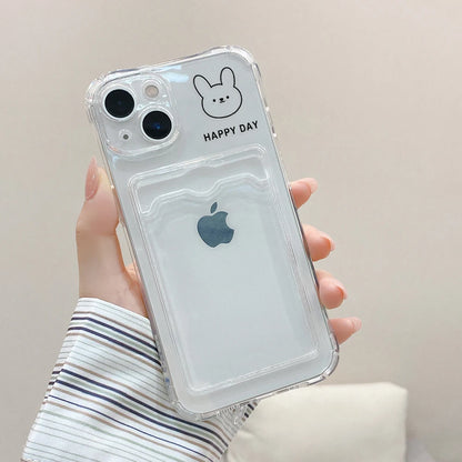 Love Heart Card Photo Holder Phone Case