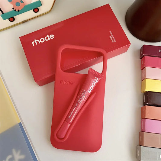 Rhode Autumn Limited Edition Phone Case with Lipstick Box Lip Gloss