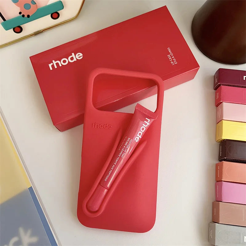 Rhode Autumn Limited Edition Phone Case with Lipstick Box Lip Gloss