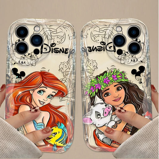 Disney Princess Clear 3D Wave Phone Case