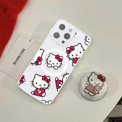 Hello Kitty Magnetic Bracket Wireless Charge Phone Case