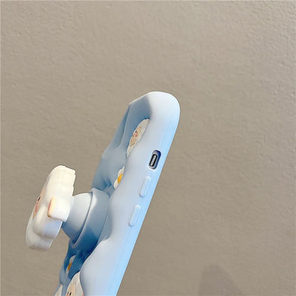 Cute Sheep Folding Stand Holder Phone Case