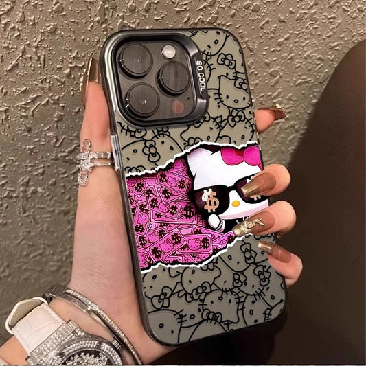 Lovely Money Hello Kitty Plating Phone Case