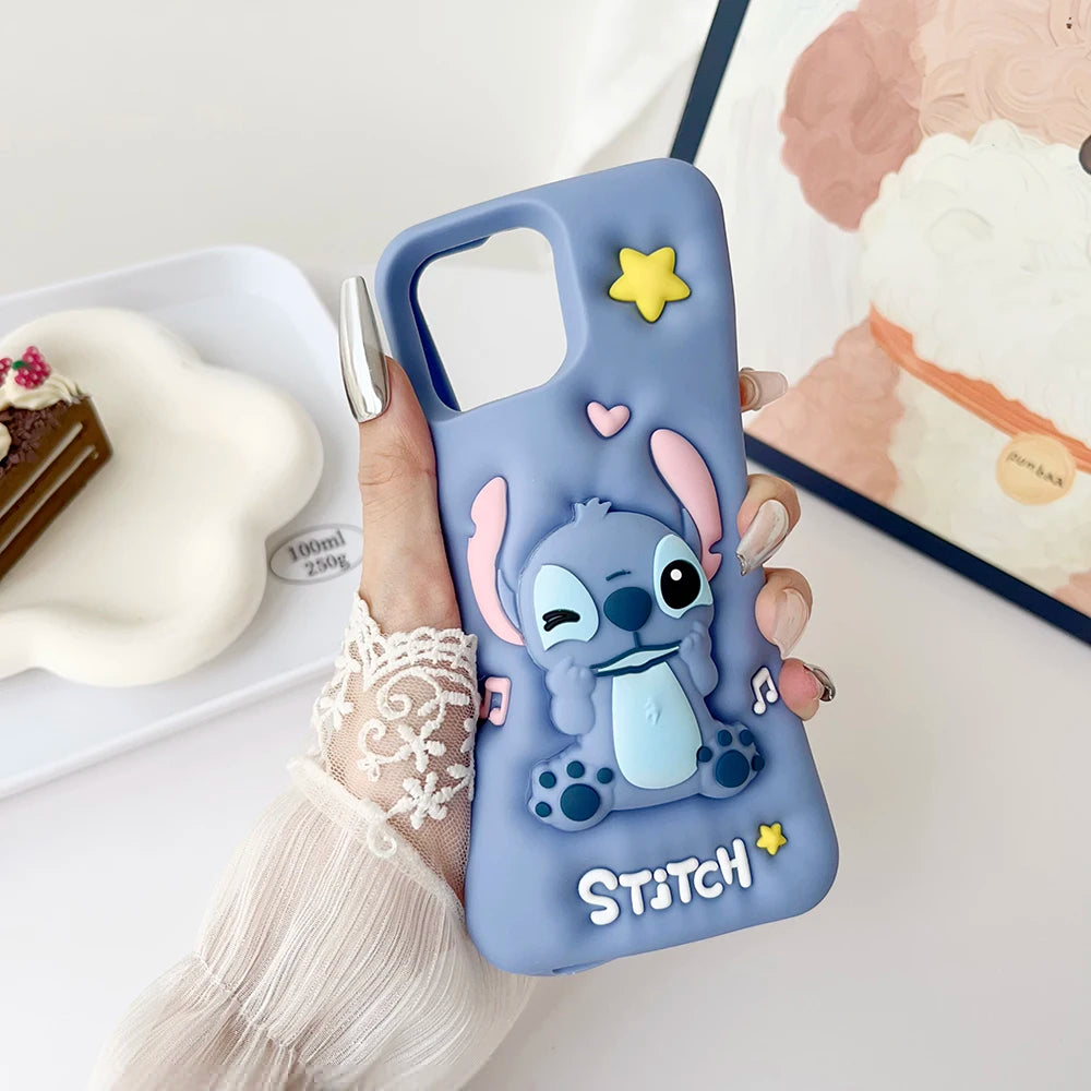 Kawaii Cartoon Berry Bear LinaBell Stitch Phone Case