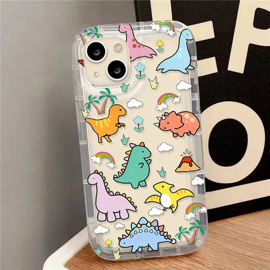 Cute Dinosaur Airbag Cartoon Animals Cover Phone Case