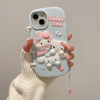 Cute Cartoon Book Style My Melody Hello Kitty Soft Silicone Cover Phone Case
