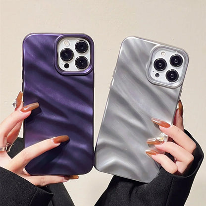 Luxury 3D Silk Wavy Pattern Phone Case