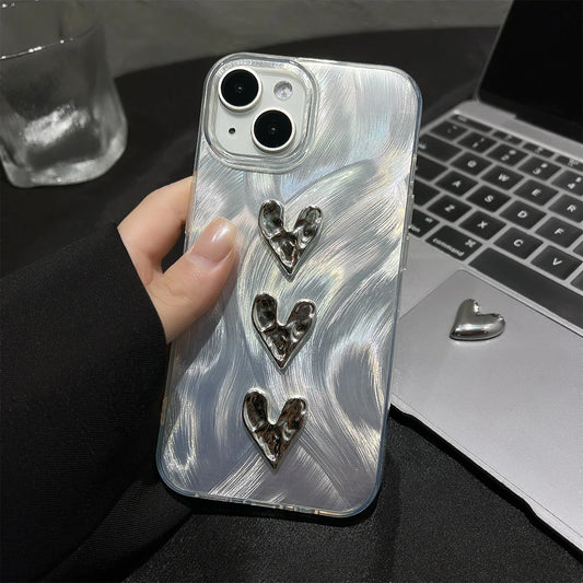 Luxury 3D Love Heart Soft Phone Case