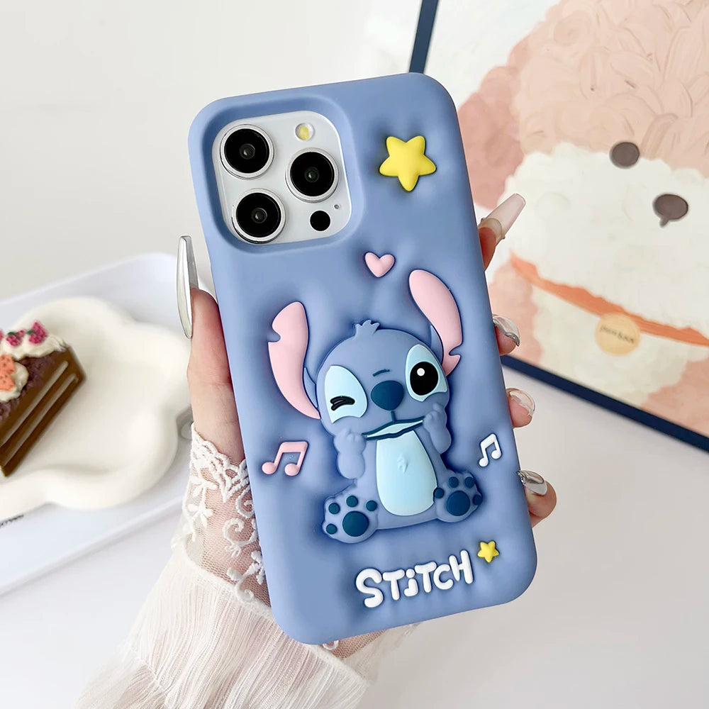 Kawaii Cartoon Berry Bear LinaBell Stitch Phone Case